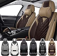 Vista 27 de Fundas de asiento de automóvil para Nissan Murano 2003-2026, juego completo de fundas de asiento de cuero de napa impermeables, protector de asiento