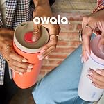 Owala SmoothSip Slider Gobelet de café en acier inoxydable isolé, tasse de café glacé réutilisable, tasse à café chaud, BPA Gratuit 12 oz, Vanilla Bean