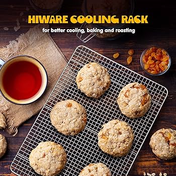 Cooling Rack Pack Of 2, Stainless Steel Baking Racks, Heavy Duty Wire Rack Baking Rack Baking Roasting Grilling Drying Oven Dishwasher Safe 9 7 X7 3 X0 6