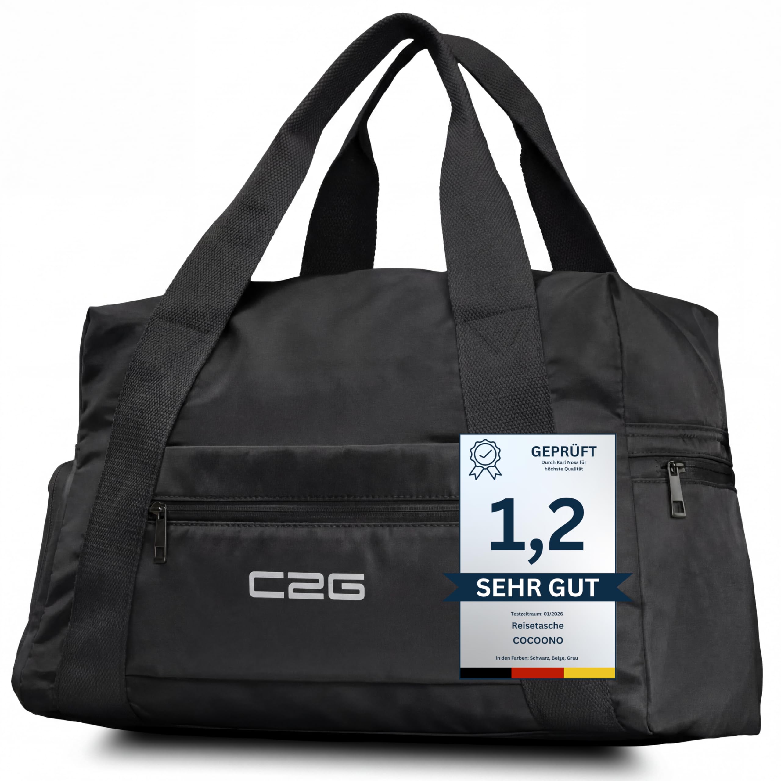 Handgepäck Tasche 40x30x20, 20L Ryanair Handgepäck fürs Flugzeug, Gym Tasche, Ryan Airlines Bag, Weekender Damen, Reisetasche, Travel Bag (Schwarz)