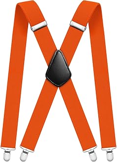 Aomig Mens Braces, Mens Suspenders with Strong Metal Clips, 3.5cm Wide Heavy ...