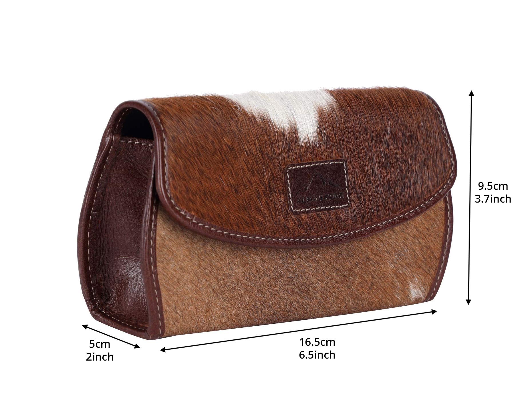 Alpenleder Brillenetui STRIEZI – Echt Leder Brille Etui – Großes magnetisches Sonnenbrillenetui für Damen und Herren *Made in Germany* (18 x 10 x 5 cm, Kuhfell)