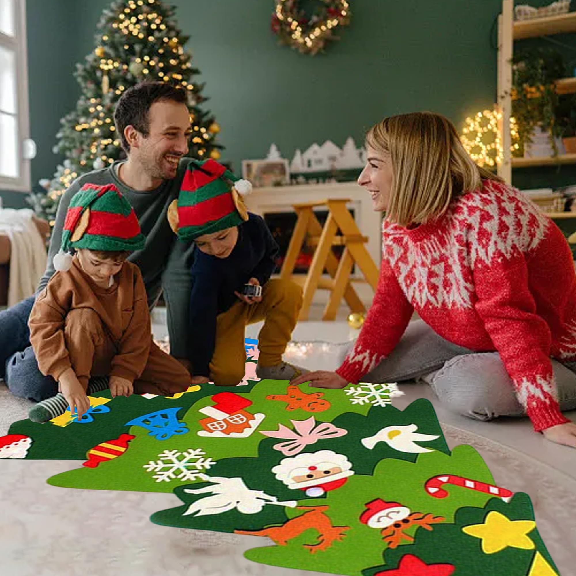 SUQ Felt Board, Story Board Set, Children's Teaching Felt, Interactive Boards for Kids Story Storytelling Boards - Image 3
