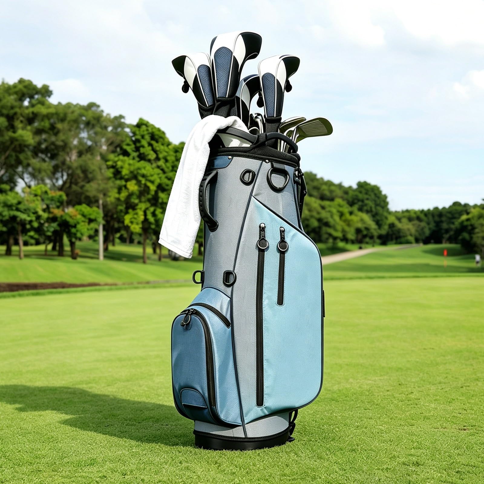 Bolsa De Transporte For Golf, Bolsa De Golf Duradera Y Resistente Al Agua con Base Estable, Correa For El Hombro, Almacenamiento Adicional For Accesorios De Golf