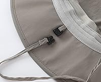 Vista 7 de Home Prefer UPF50+ - Sombrero de sol para hombre, sombrero de pesca de ala ancha para hombres y mujeres, sombrero de playa con protección UV, Gris