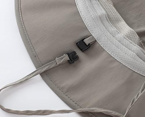 Miniatura 7 de Home Prefer UPF50+ Sombrero de sol para hombre, sombrero de pesca de ala ancha, sombrero de pescador de safari para mujer