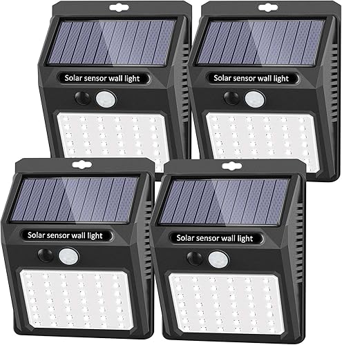 Luces solares para exteriores 4 unidades  3 modos de funcionamiento, luces solares de seguridad, luces solares de pared, inalámbricas, IP65, disponible en Yaxa Venezuela