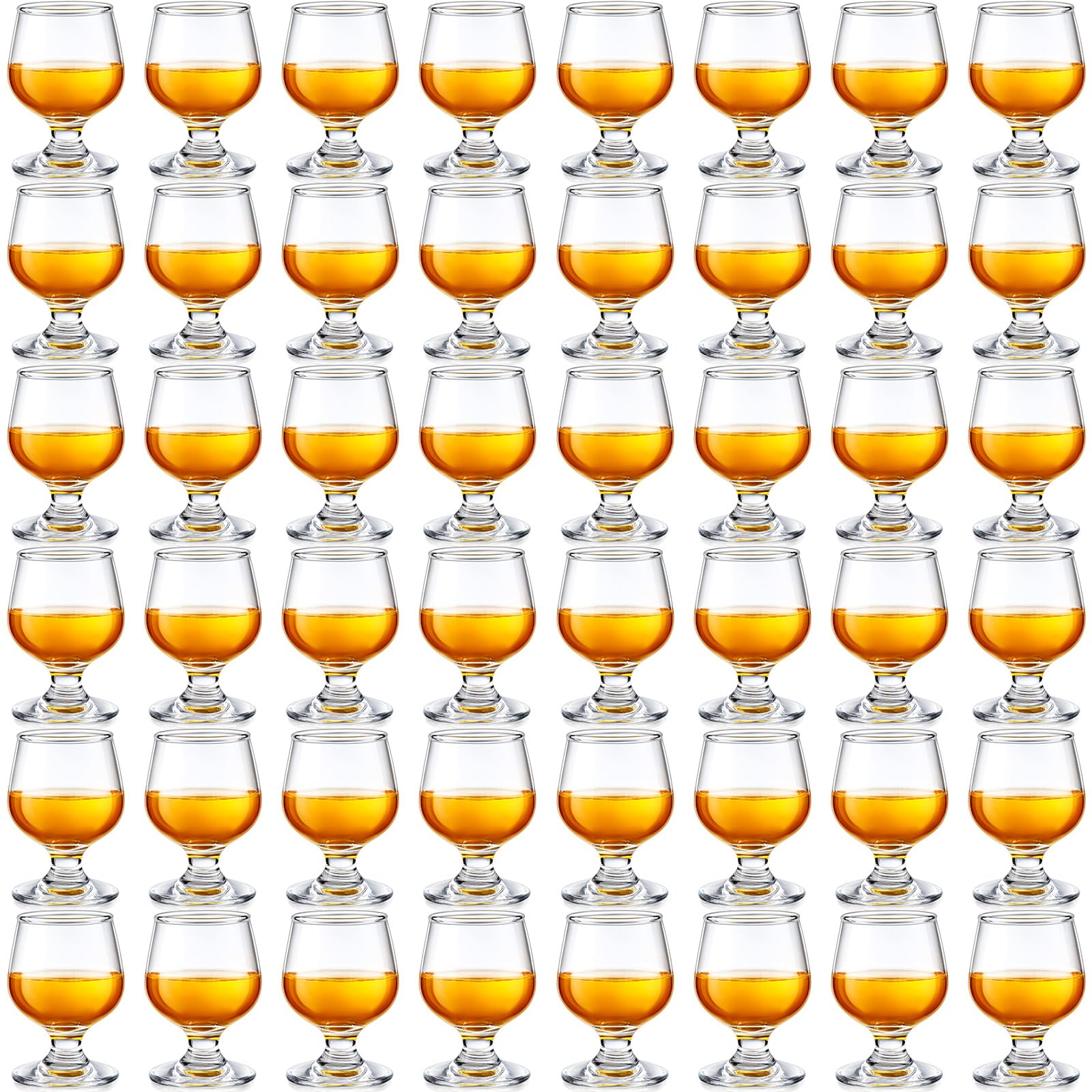 Qunclay 48 Pcs Shot Glasses Shot Glass Cute Cognac Glasses Small Brandy Snifter for Tasting Brandy Drinking Port Glasses for Whiskey Brandy Wine Beer (5oz)
