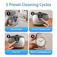 Vista 8 de Limpiador ultrasónico joyería y lentes profesional Magnasonic con temporizador digital MGUC500