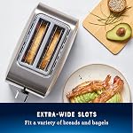 Oster 2 Slice Toaster, With 7 Browning Settings, Extra Wide Slots For Bagels and Special Breads, Removable Easy-to-Clean Crumb Tray, Cancel/Defrost/Bagel, Stainless Steel