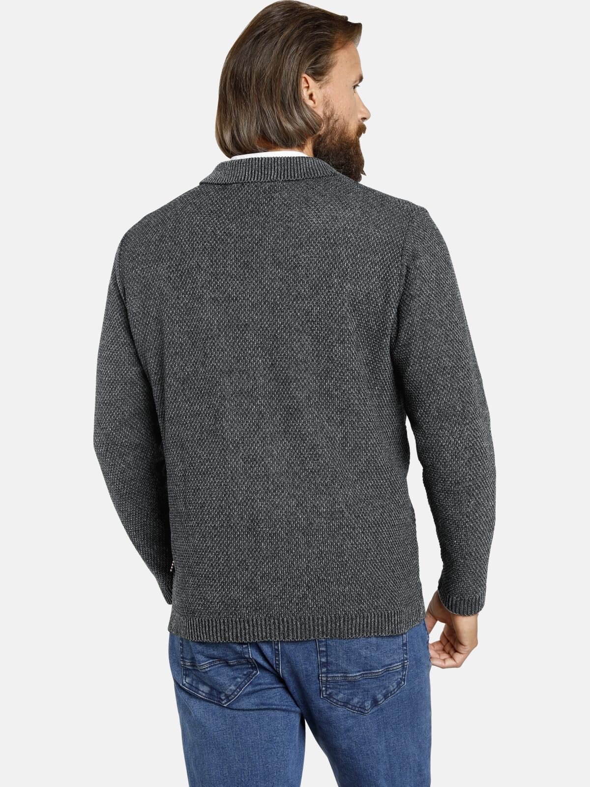 Jan Vanderstorm Herren Strickjacke Asger | nicht gefüttert | Sakko | Blazer | Cardigan aus elegant-dünnem Strick-Material | große Größen L-7XL