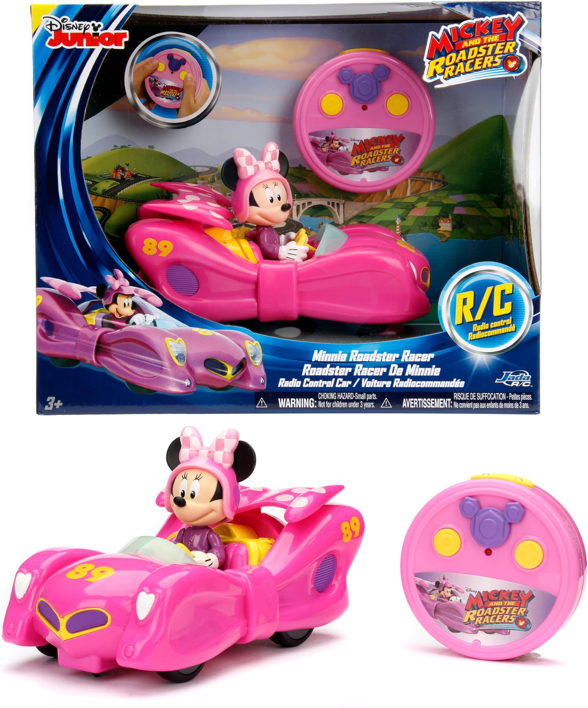 Jada Toys Disney Mickey & The Roadster Racers RC/Radio Control Toy Vehicle, Hot Pink