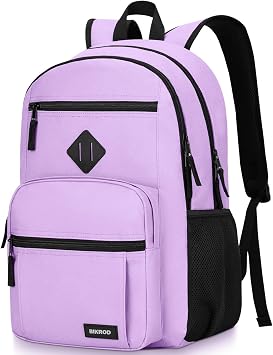 BIKROD Backpack for Girls Women, School Backpack for Teen Boys, Lightweight Casual High School Bookbag, Daily-use Travel Laptop Backpack Fits 15.6 Inch Notebook