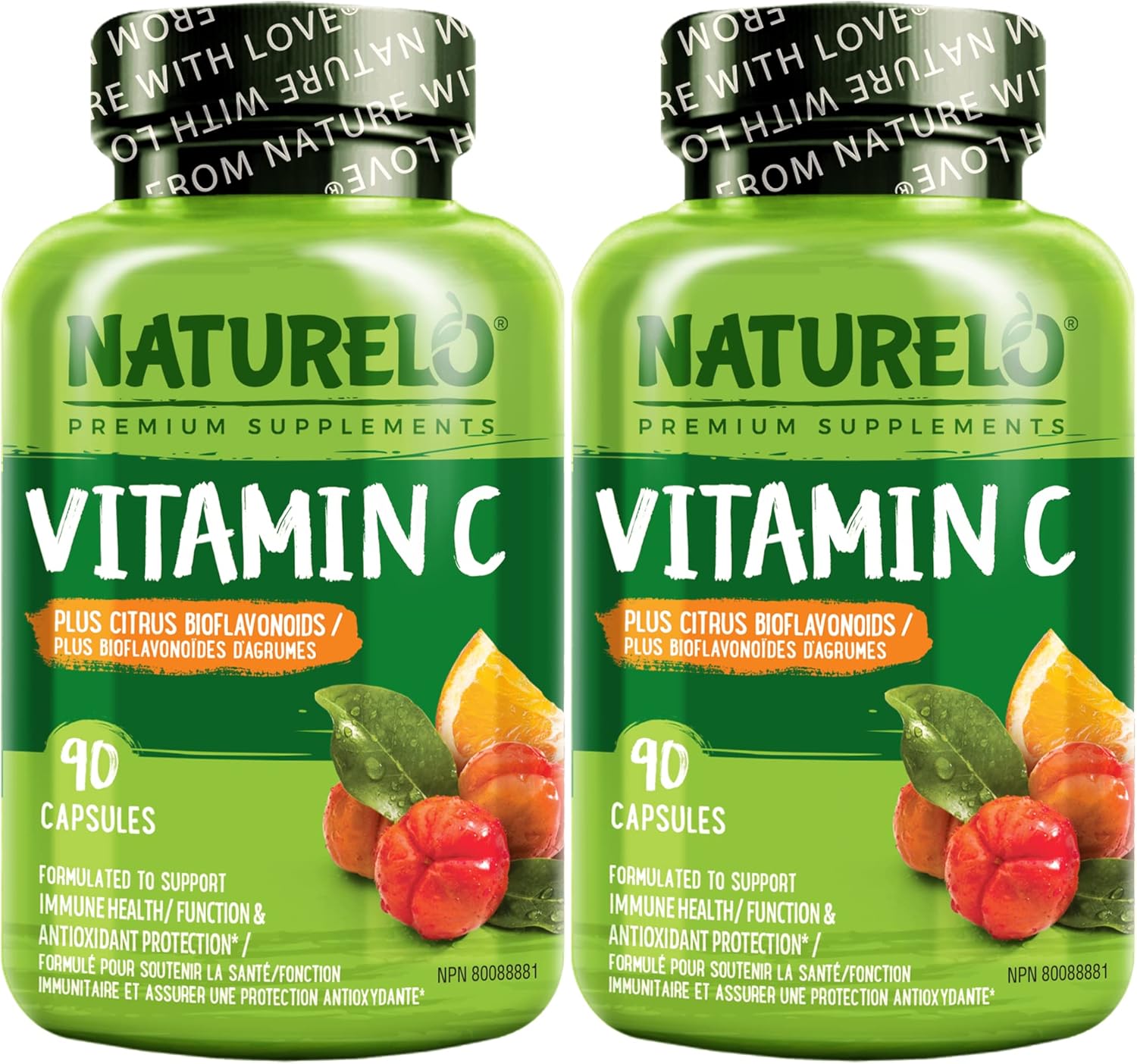 NATURELO Vitamin C with Organic Acerola Cherry Extract and Citrus