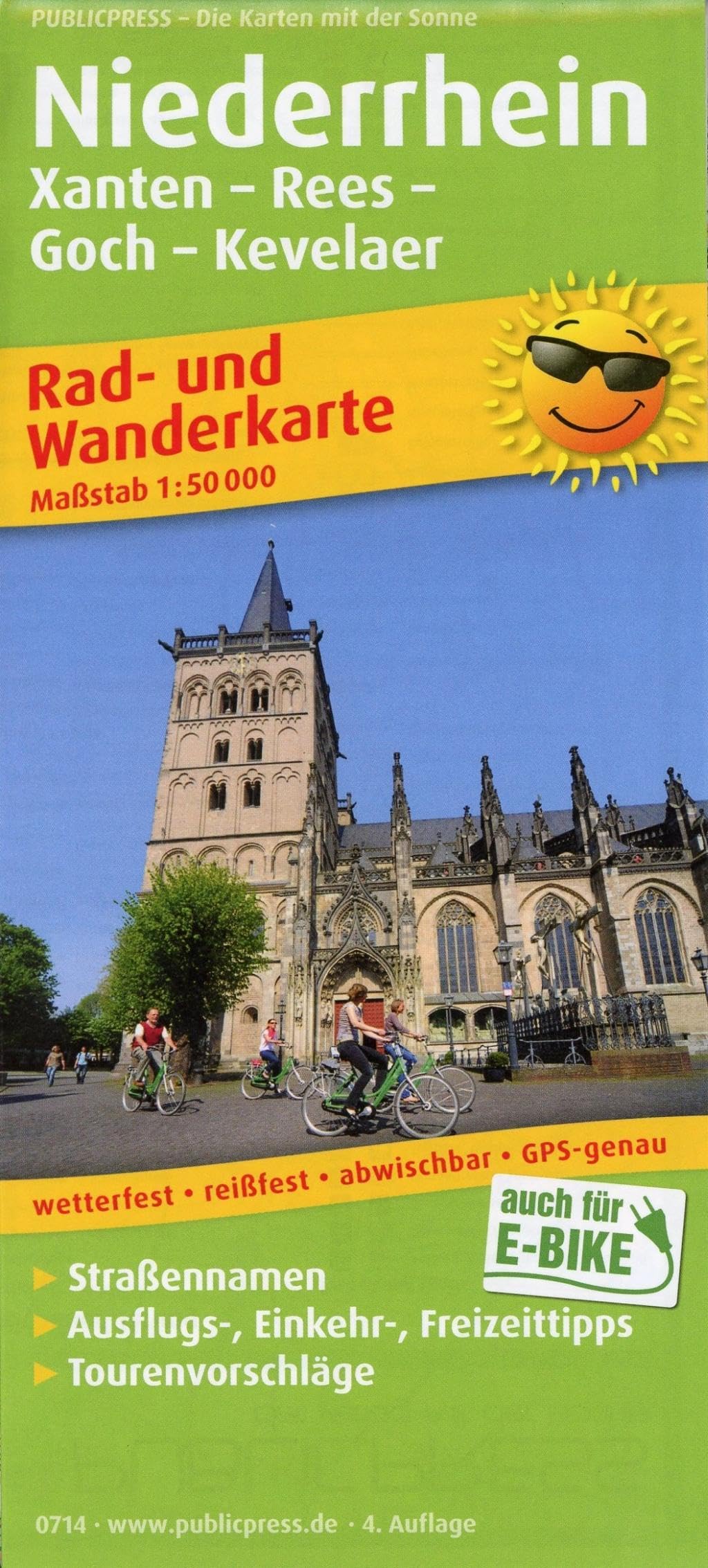 Publicpress Rad- und Wanderkarte Niederrhein, Xanten, Rees, Goch, Kevelaer 1:50.000: Rad- und Wanderkarte mit Ausflugszielen, Einkehr- & ... 1:50000 (Rad- und Wanderkarte: RuWK)