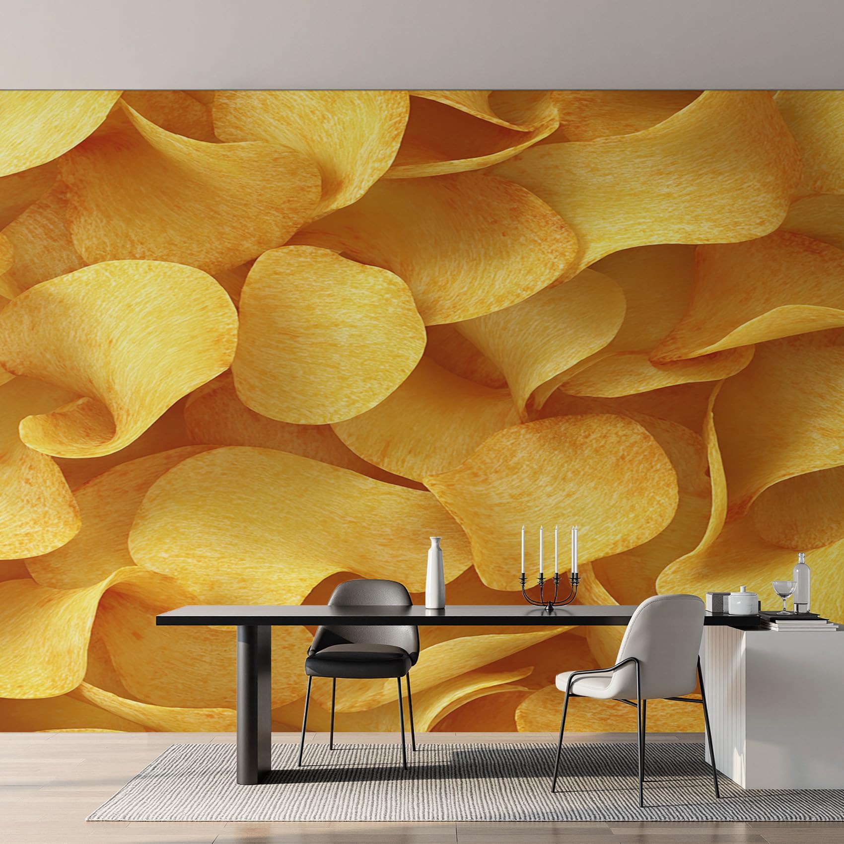 Papier peint nourriture délicieuse pour salon moderne décoration murale grand format