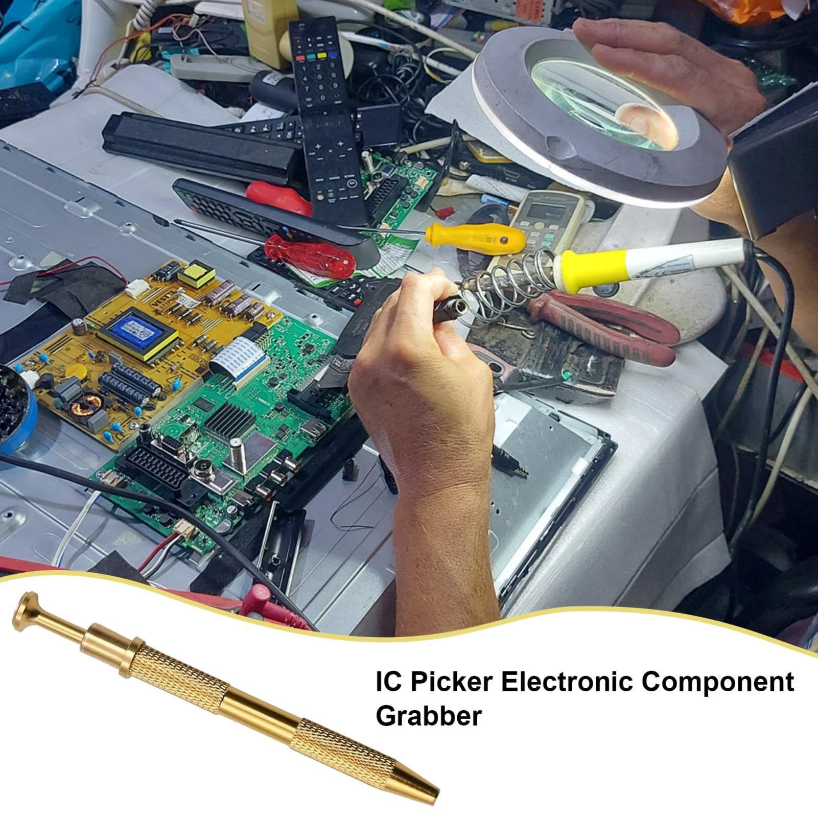 Grabber per componenti elettronici - Estrattore estrattore per strumento di estrazione trucioli IC | Strumento di prelievo elettronico a forma di penna per lo strumento di rimozione del jack per cuffi