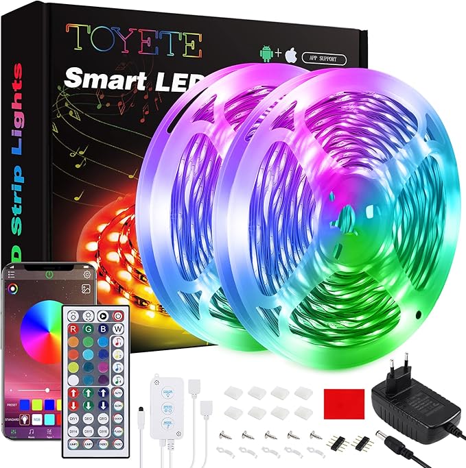 Striscia LED 20M Con App E Telecomando - Luci Per Camera, Festa E Sincronizzazione Musica - Foto 7