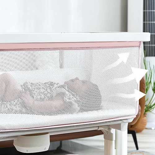 Miniatura 9 de Moisés eléctrico para bebé con movimiento mecedor, 3 en 1, para recién nacido con 5 alturas ajustables, cama automática para niño/niño, rosa
