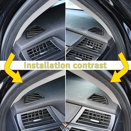 Miniatura 2 de CHEYA - Marco de ventilación de plástico ABS para salpicadero de coche, accesorios para BMW X5 X6 E70 E71 2008-2013, conducción a la izquierda