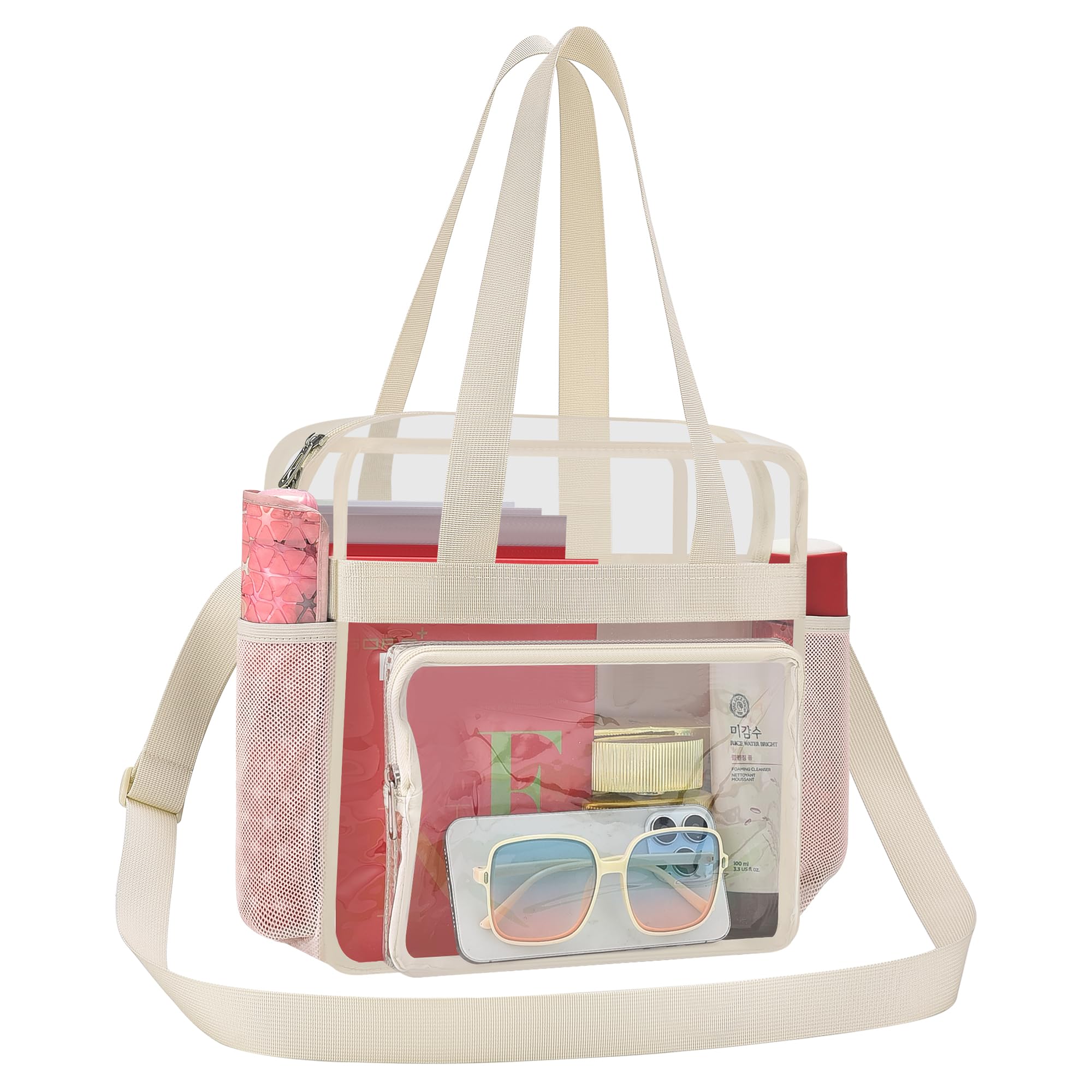Busiuw Clear Bag for Stadium Events Stadium Approved Clear Tote Bag 12x12x6