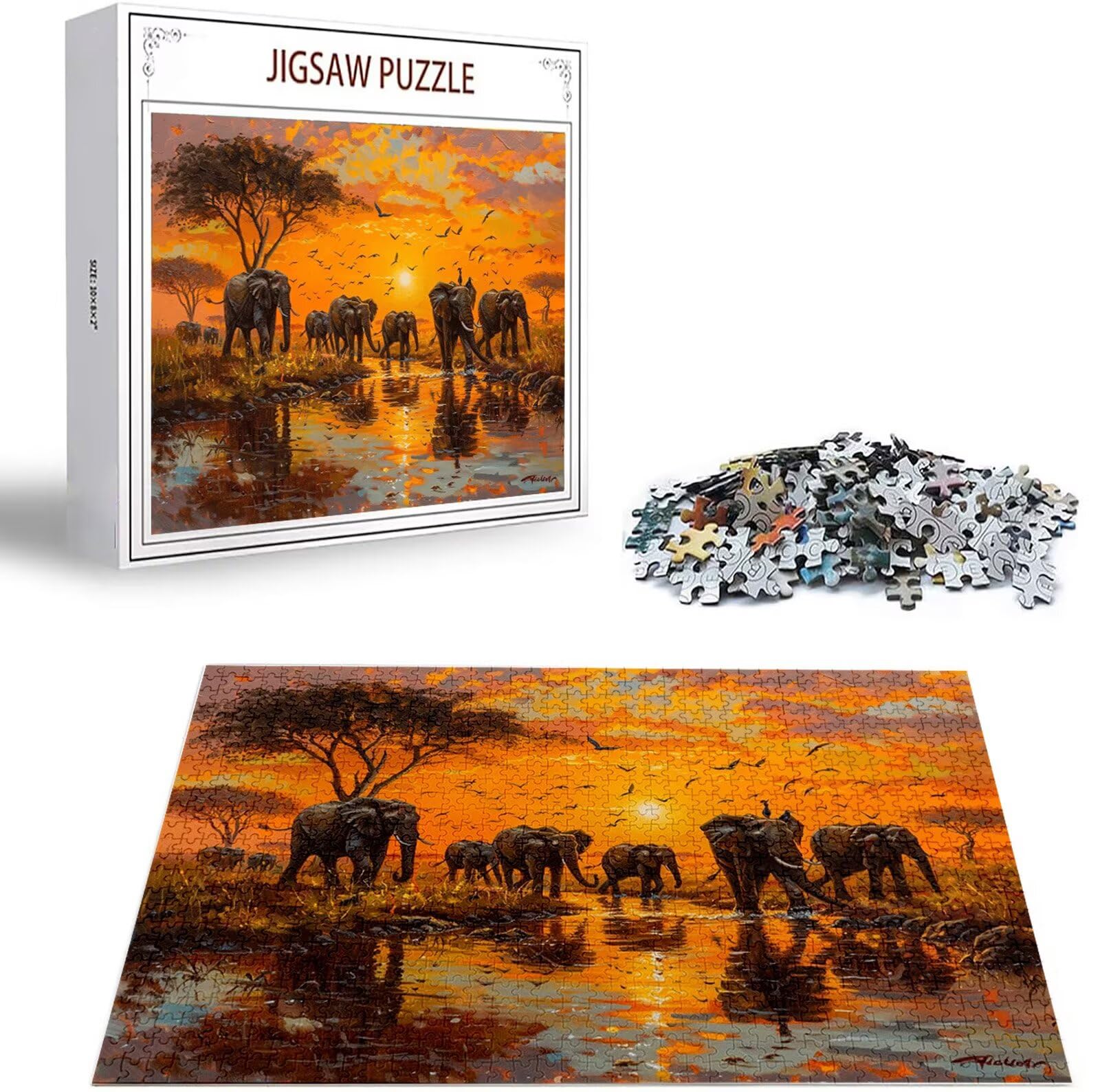 Puzzle 4000 Pezzi per Adulti e Ragazzi, 3 4 5 Anni Puzzle Elefante 6 7 8 Anni Giochi Educativi Sostenibili Con Per Adulti Da Gioco in Legno Di Alta Qualità Jigsaw Animale per Gioco Familiare B-3949