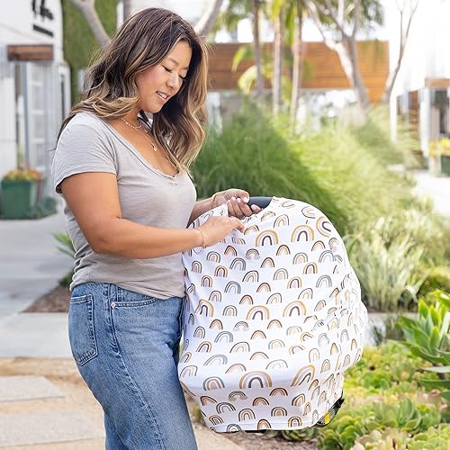 Miniatura 3 de J.L. Childress Funda multiusos 4 en 1 toldo elástico para asiento de automóvil y cubierta de privacidad, funda de lactancia materna