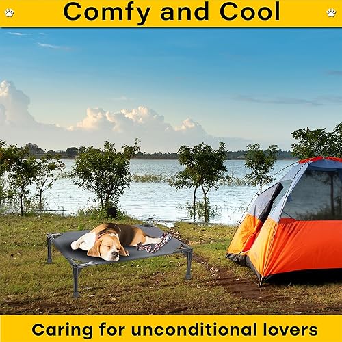 Miniatura 4 de Moonlight - Cama elevada para perros  Cama elevada de enfriamiento para perros grandes para perros pequeños, medianos y grandes, cama portátil para
