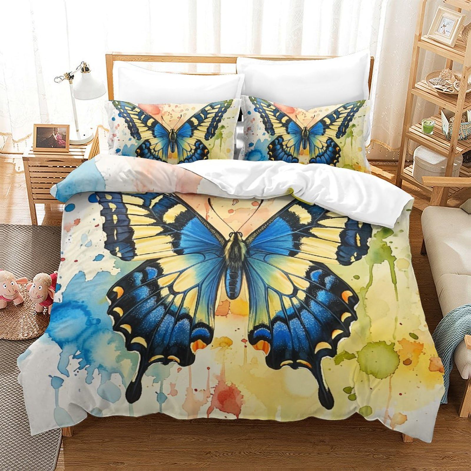 Parure de lit fermeture éclair 220x240 pour changer de drap vite