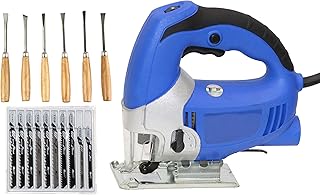 Digital Craft Heavy Duty Electric Jigsaw Woodworking Electric Jigsaw Metallic Timber Plasterboard Cutting Tool, Gift 10 Saw Blades Wood Cutter Handheld Tile Cutter (680 W)