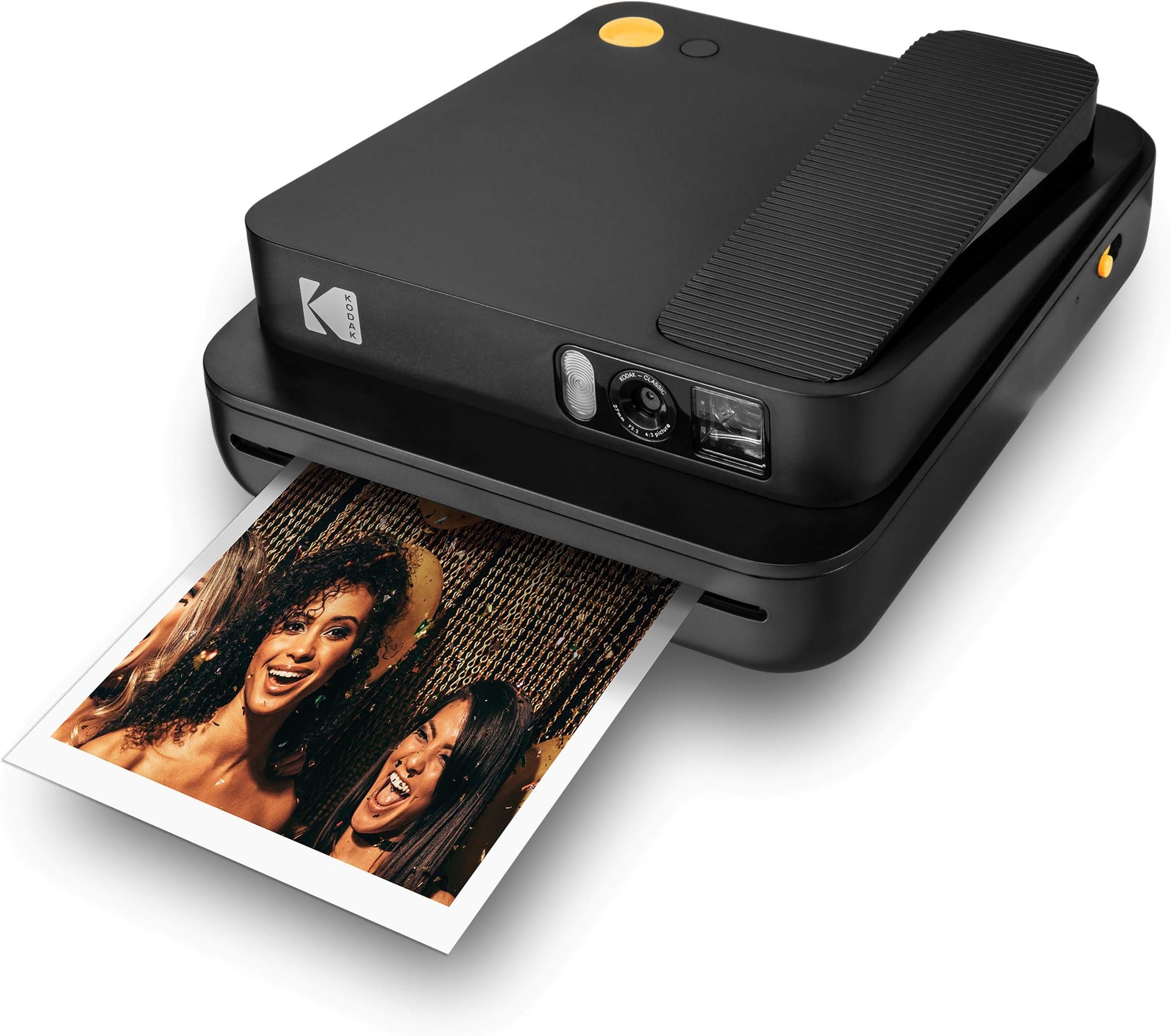 KODAK Smile Classic Digital Instant Camera for 3.5 x 4.25 Zink Photo Paper - Bluetooth, 16MP Pictures (Black)