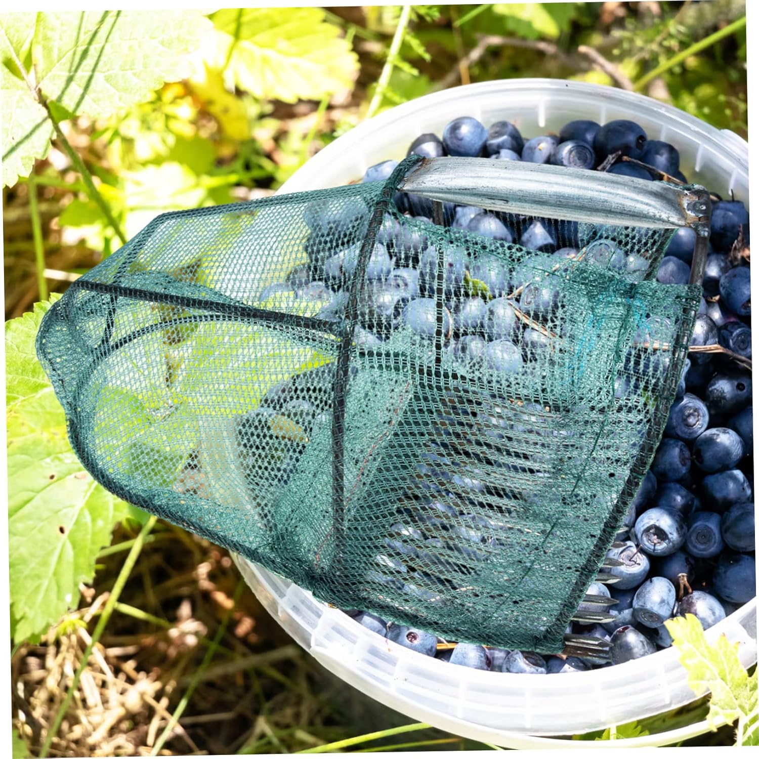 Blueberry Picker Tool Handle Ergonomic Berry Picking Device for Efficient Blueberry Harvesting Lightweight Fruit Picker Basket for Garden and Orchard Use
