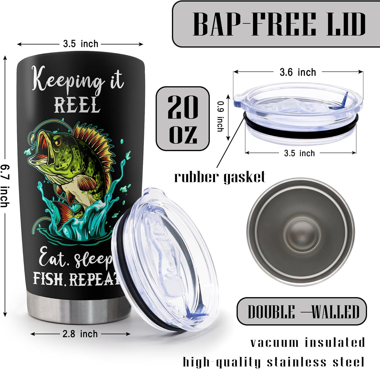 Fishing Gifts For Men Tumbler, Gifts for fishmen, Birthday Present For Fishing Loving (20oz) - Image 4