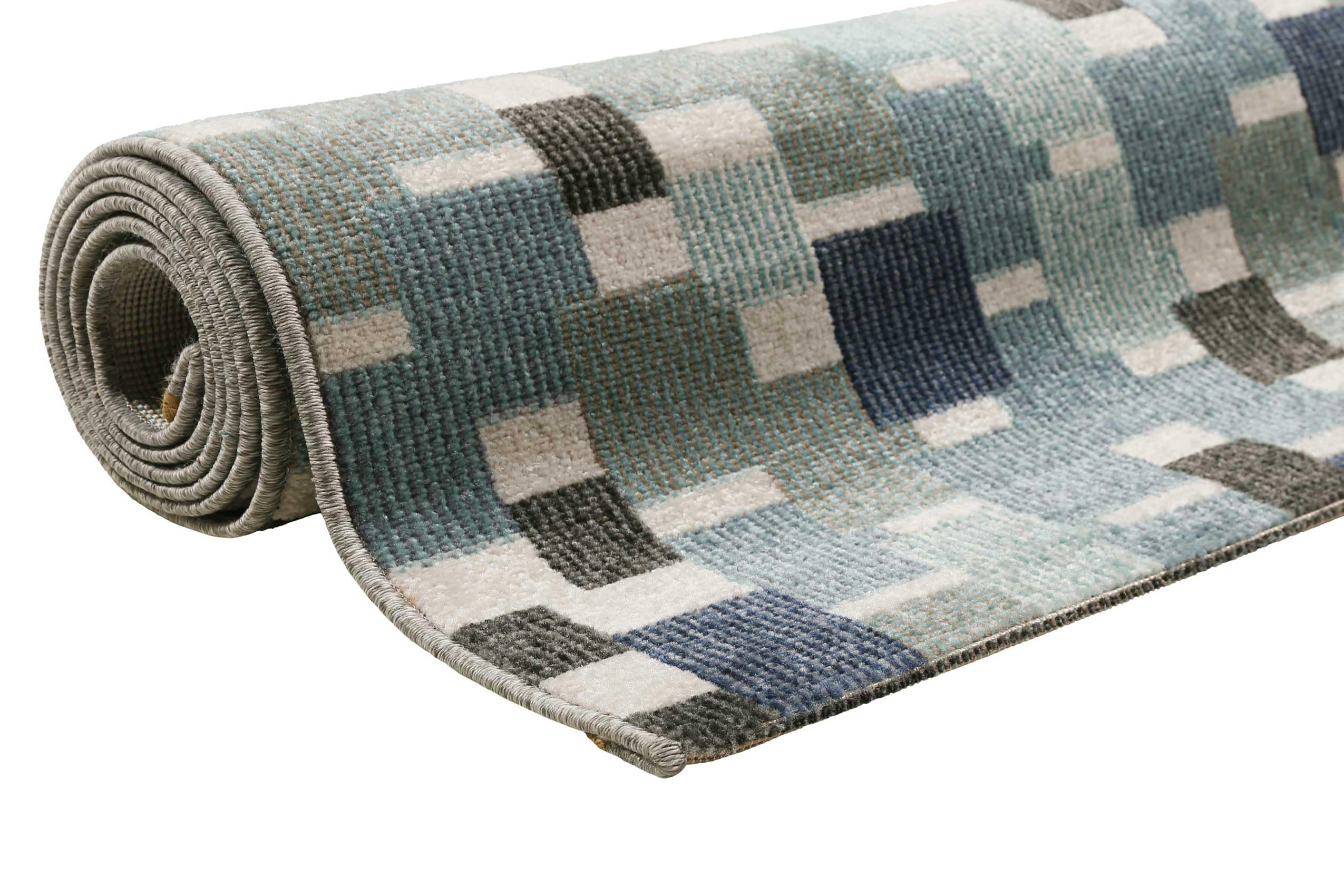 Wecon Home Pacific gewebter Outdoor-Teppich, 80 x 150 cm, blau