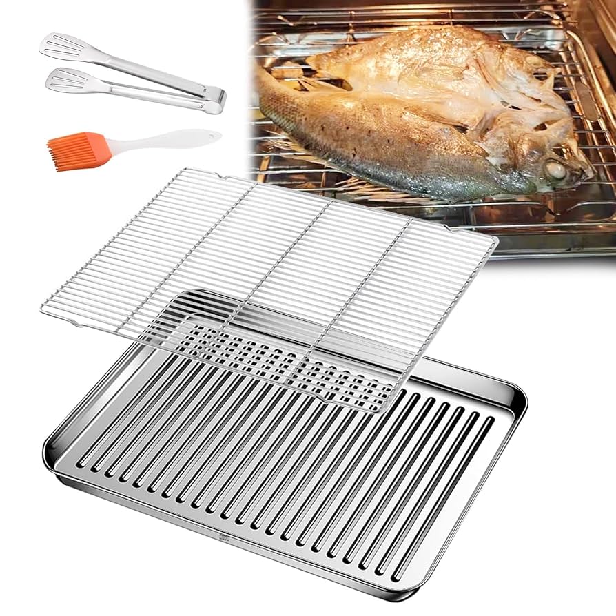 Amazon｜ステンレス グリルプレート グリルトレー 魚焼きグリル