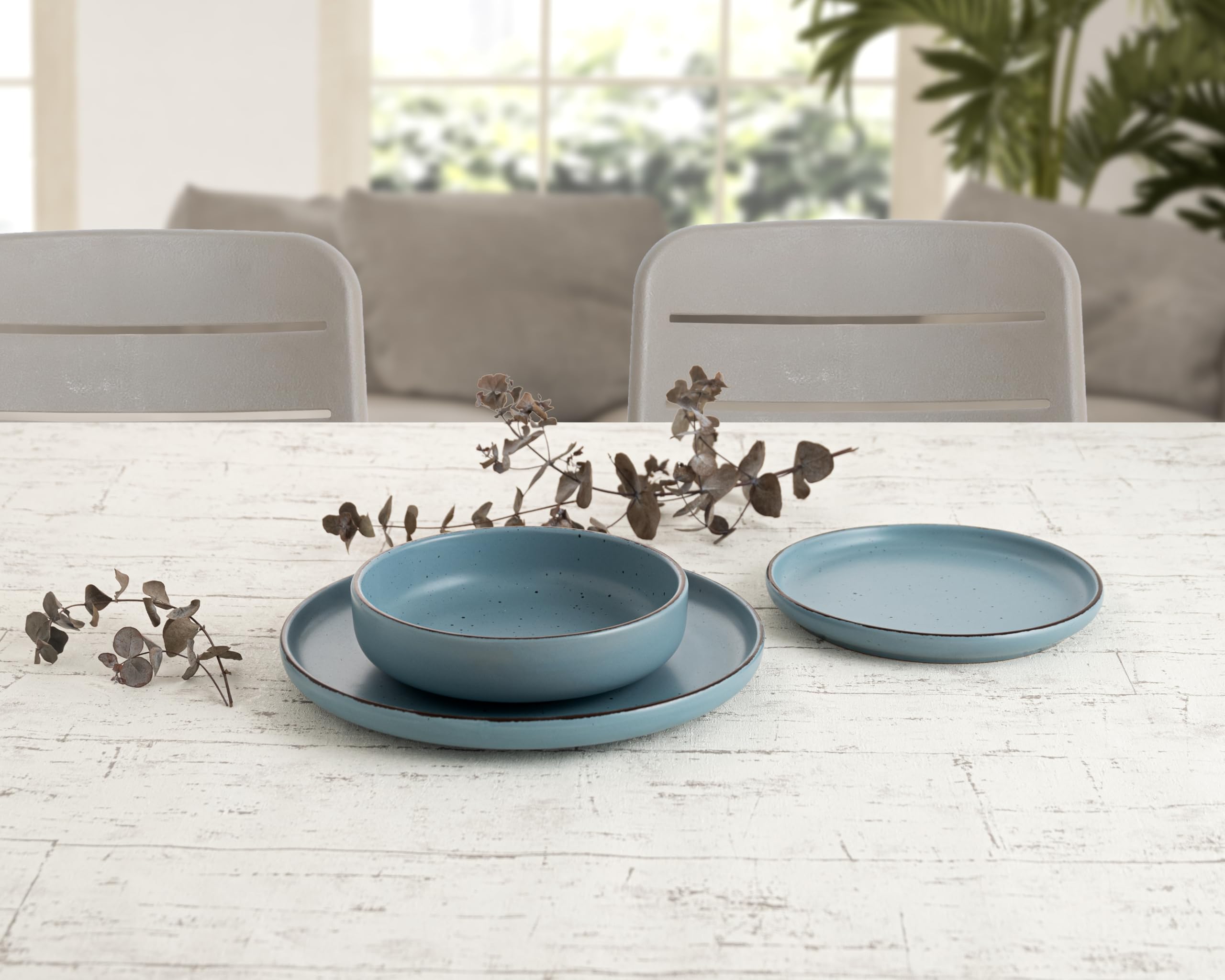 QUID MARINA - Ceramiczna zastawa stołowa 12 sztuk - 4 osoby