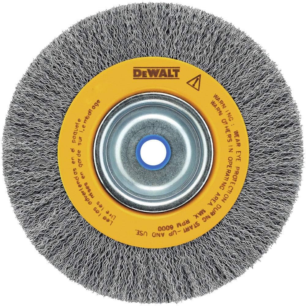 Wire Wheel for Bench Grinder, Crimped Wire, 8-Inch