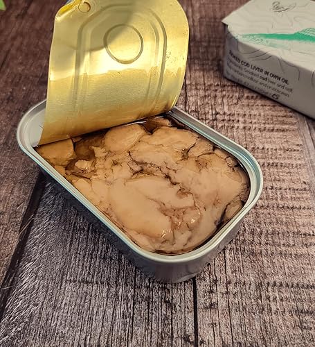 Miniatura 5 de Hígado de bacalao ahumado paquete de 2 42 oz  Sin gluten PALEO  Vitaminas  Sin carbohidratos