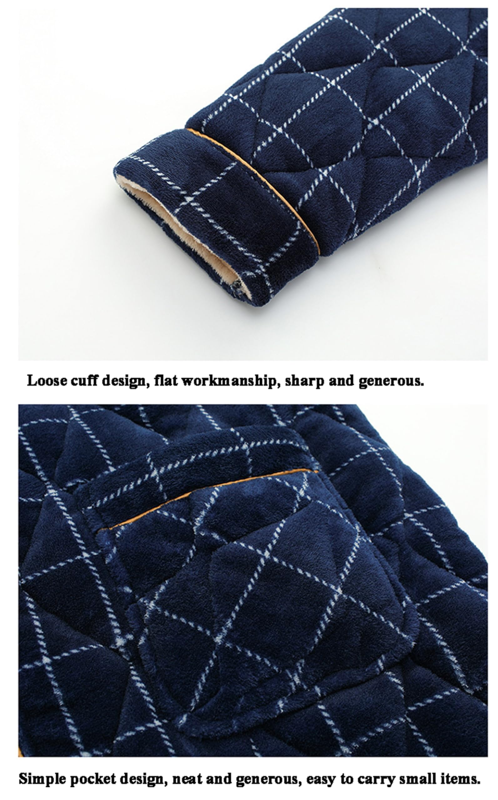 Túnica de los Hombres Invierno Coral Polar Bata Tres Capas de algodón Engrosado facecloth casa Ropa Bata de baño Caliente,6250,XL