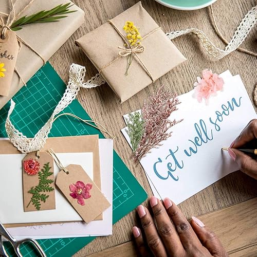 Miniatura 7 de Nuanchu 4 Bags Natural Dried Flowers Leaves Set, Mixed Dried Hydrangeas, Daisies, Natural Flowers Colorful Real Dry Flowers for DIY Candle Resin