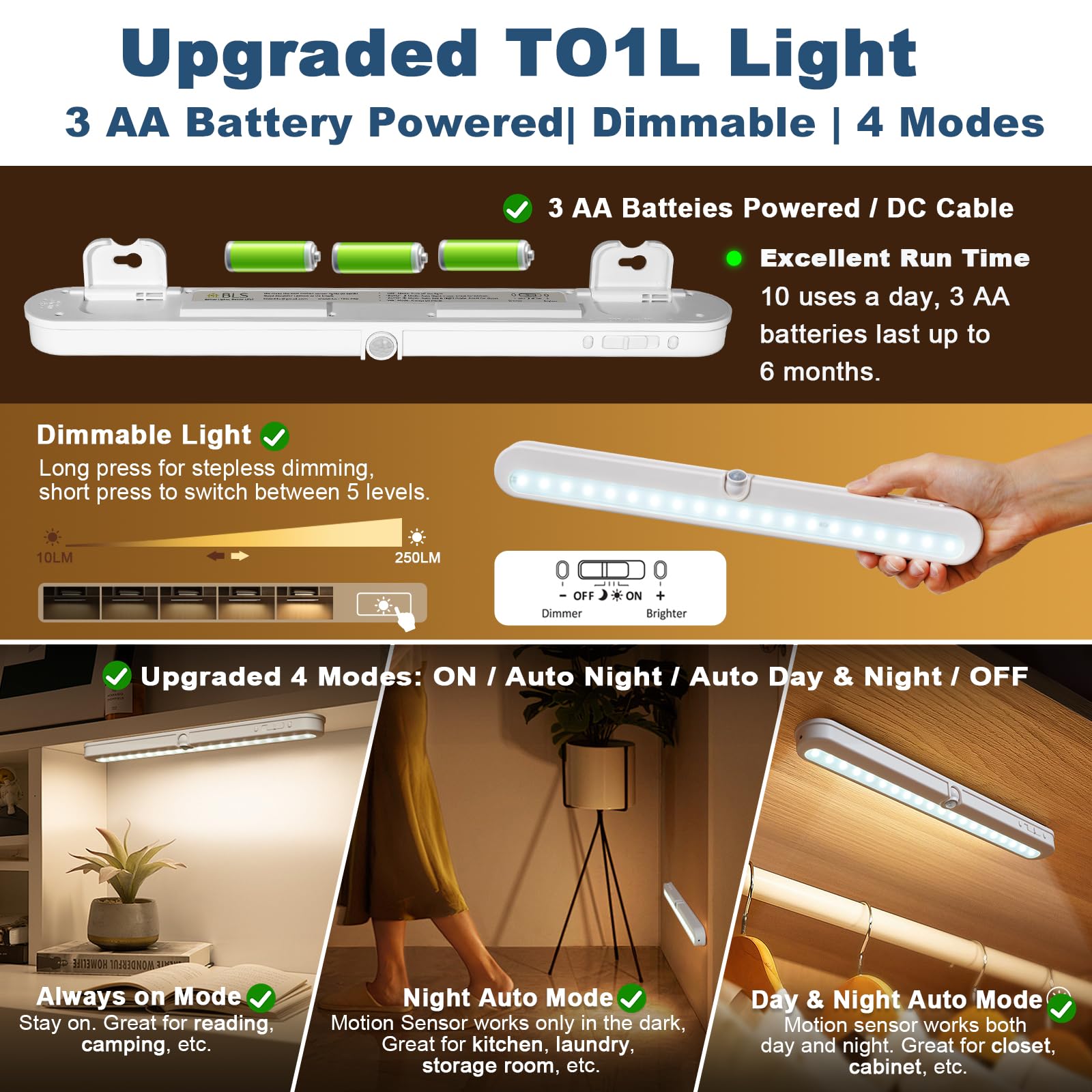 Snapklik.com : T01L LED Closet Light, Super Bright 20 LED Under Cabinet ...