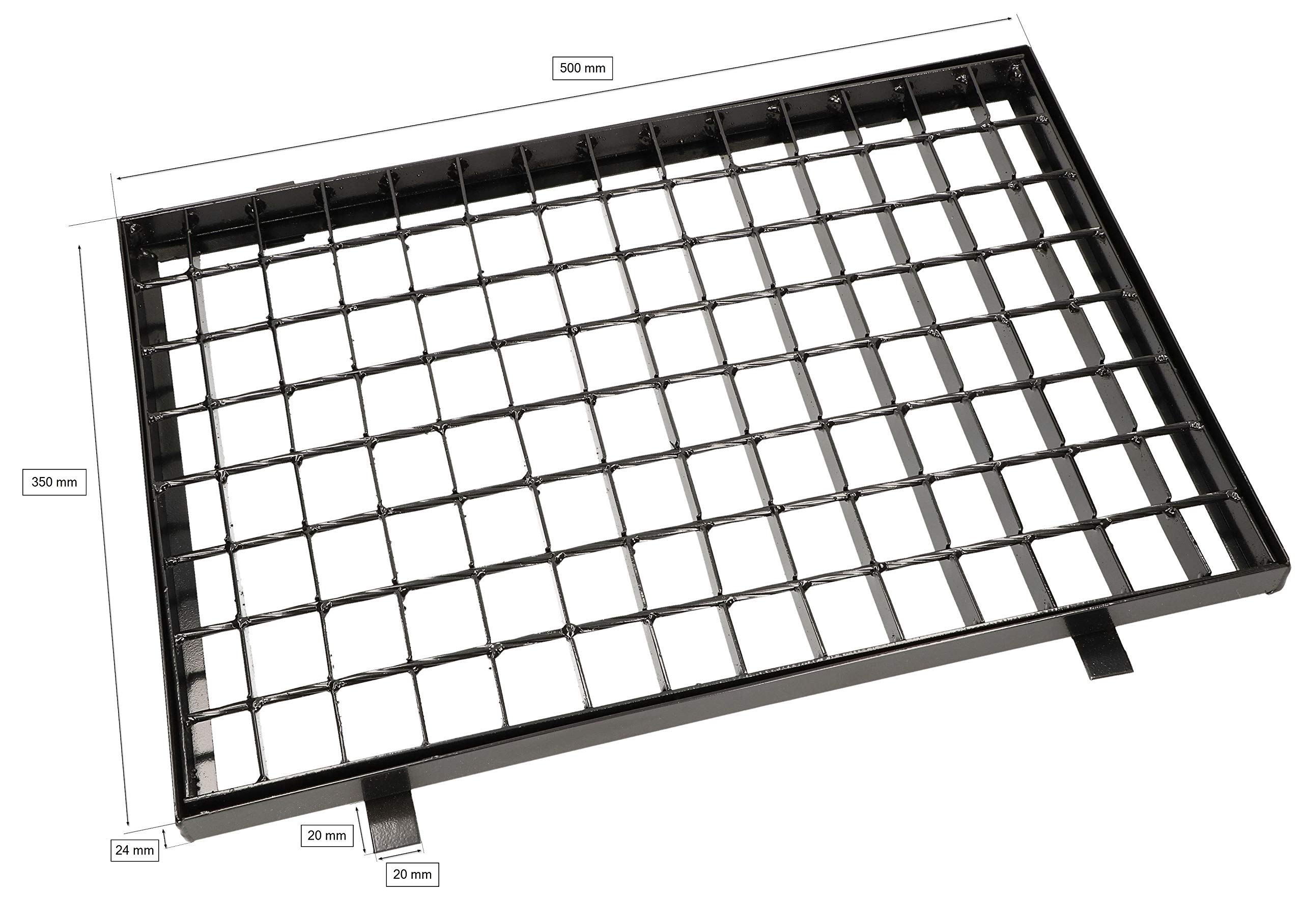 KOTARBAU® Gitterrost mit Zarge 35x50cm Stahlgittermatte Metallgitter Fußgittermatte Gittermatte zum Abstreifen von Schuhen
