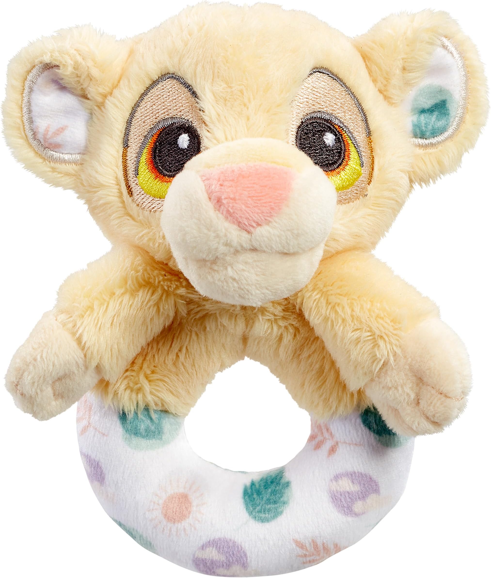 Official Disney Lion King Ring Rattle - Soft Plush Simba Toy Perfect for Little Hands - Gentle Rattle for Babies 0-6 Months, Ideal Newborn Gift