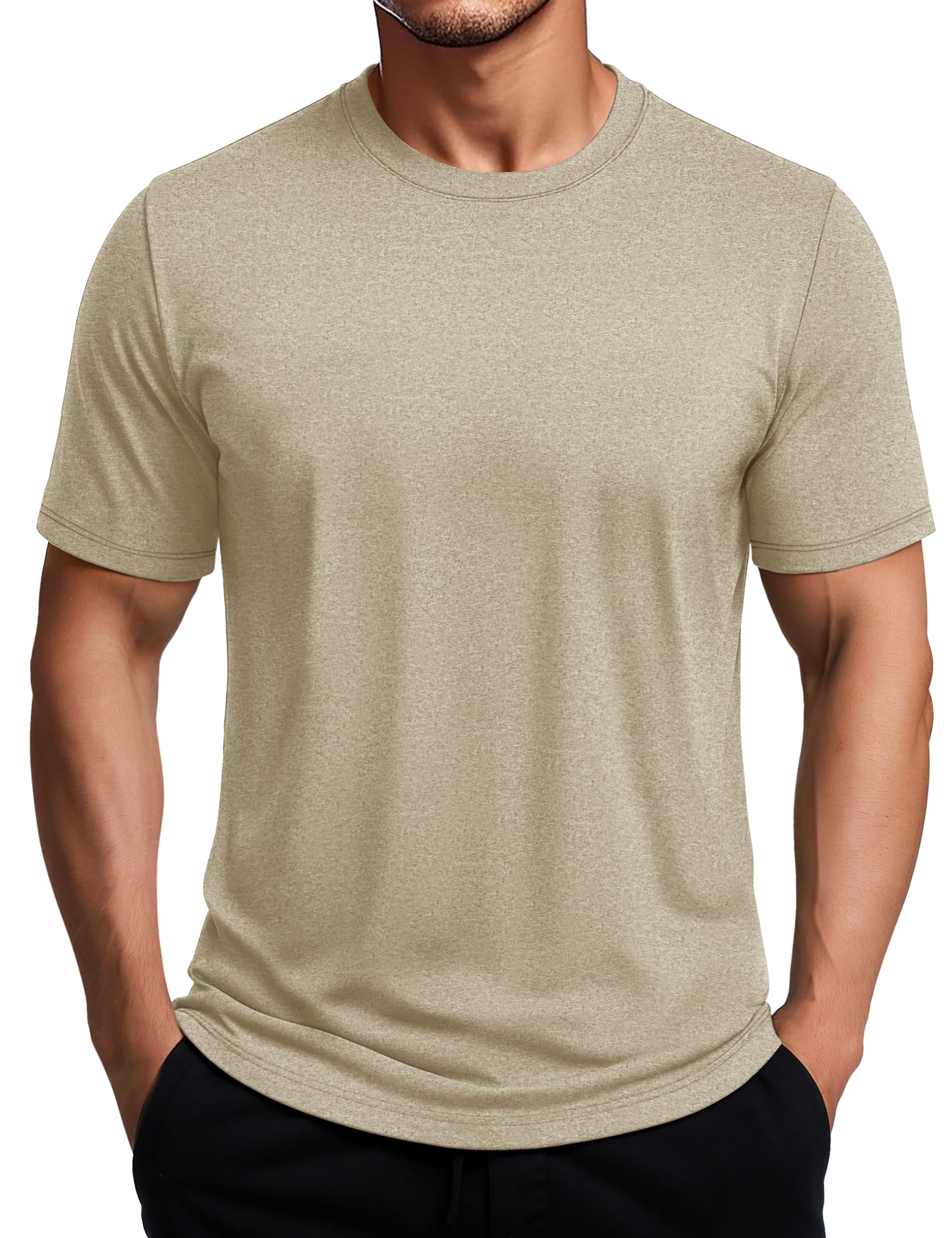 Men's Dry Fit Athletic Shirts Short Sleeve Workout Gym T-Shirts