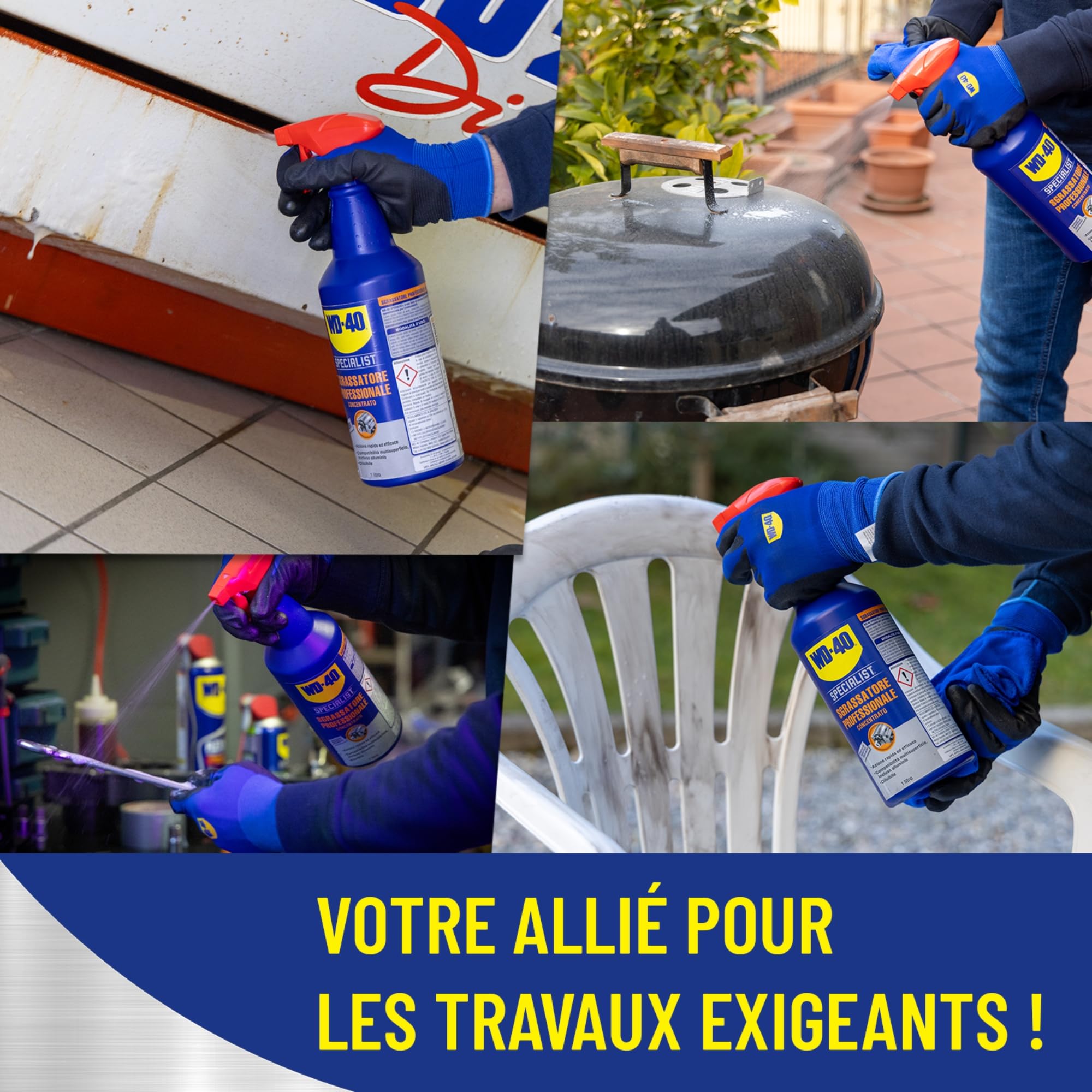 WD-40 SPECIALIST Professioneller Fettlöser • Spray 1 l • auf Wasserbasis • Kompatibel mit Aluminium
