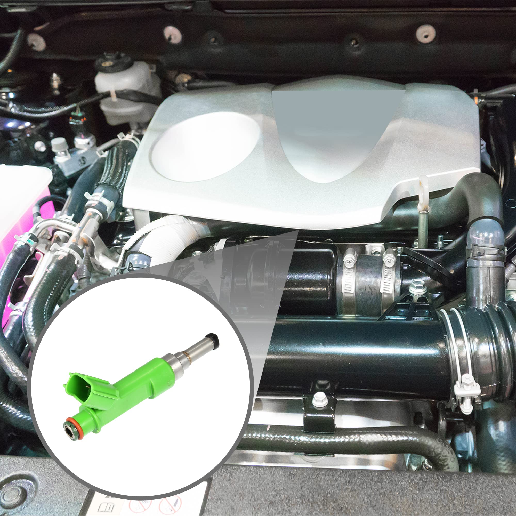 QUARKZMAN Carburante Iniettore 23250-0V010 - per Scion TC A/T Metallo Verde - 4pz