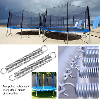 2 Pcs 150mm Extended Compressed Dual Hook Tension Spring, Small Heavy Duty Stainless Steel Spring with Double Hook, Wire Diameter 25mm/OD 18mm
