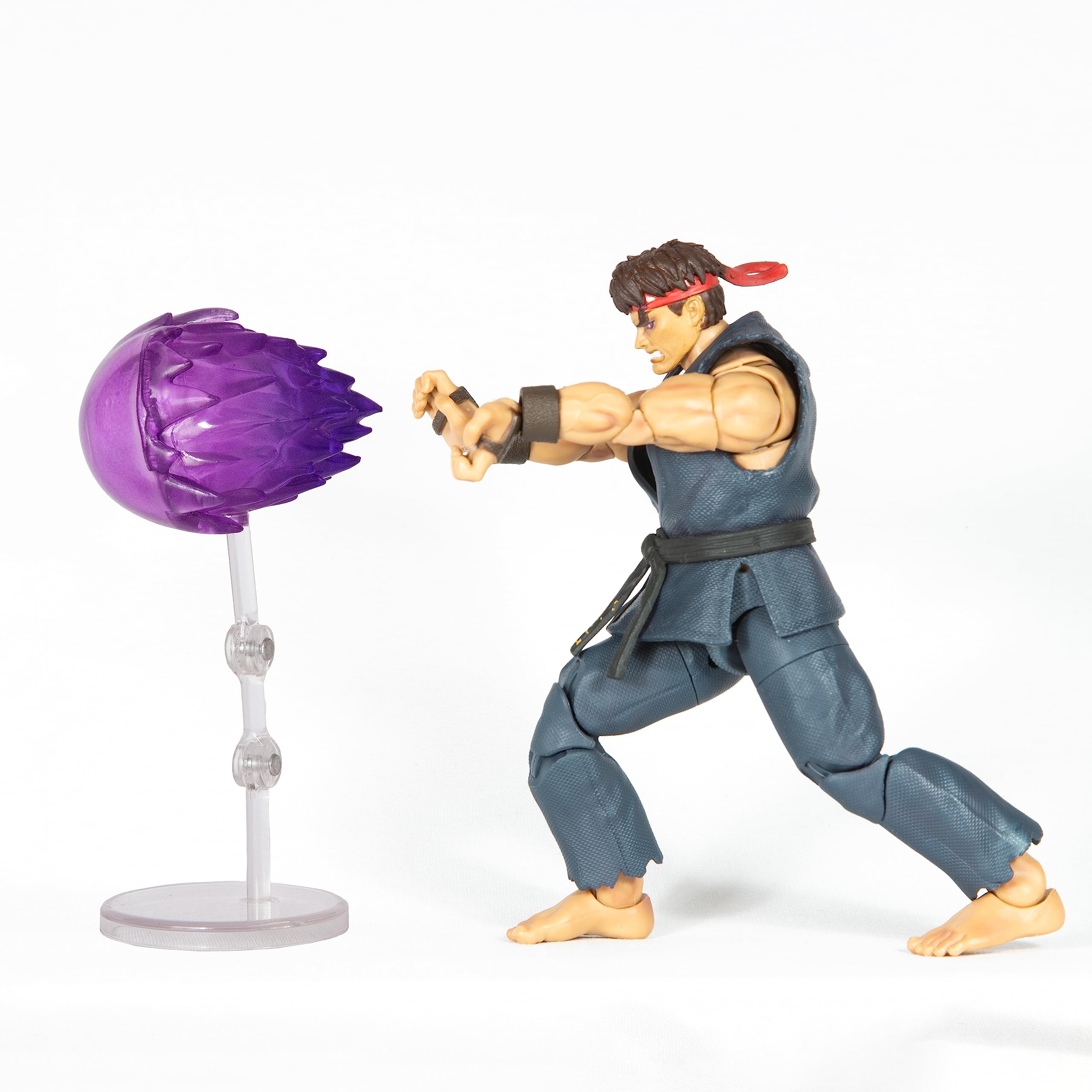 Jada- Street Fighter II, Rysunek Evil Ryu Special Edition, Przegubowa figura 15cm, z wymiennymi rękami i głową, Akcesoria i 20 punktów przegubowych (253255070)