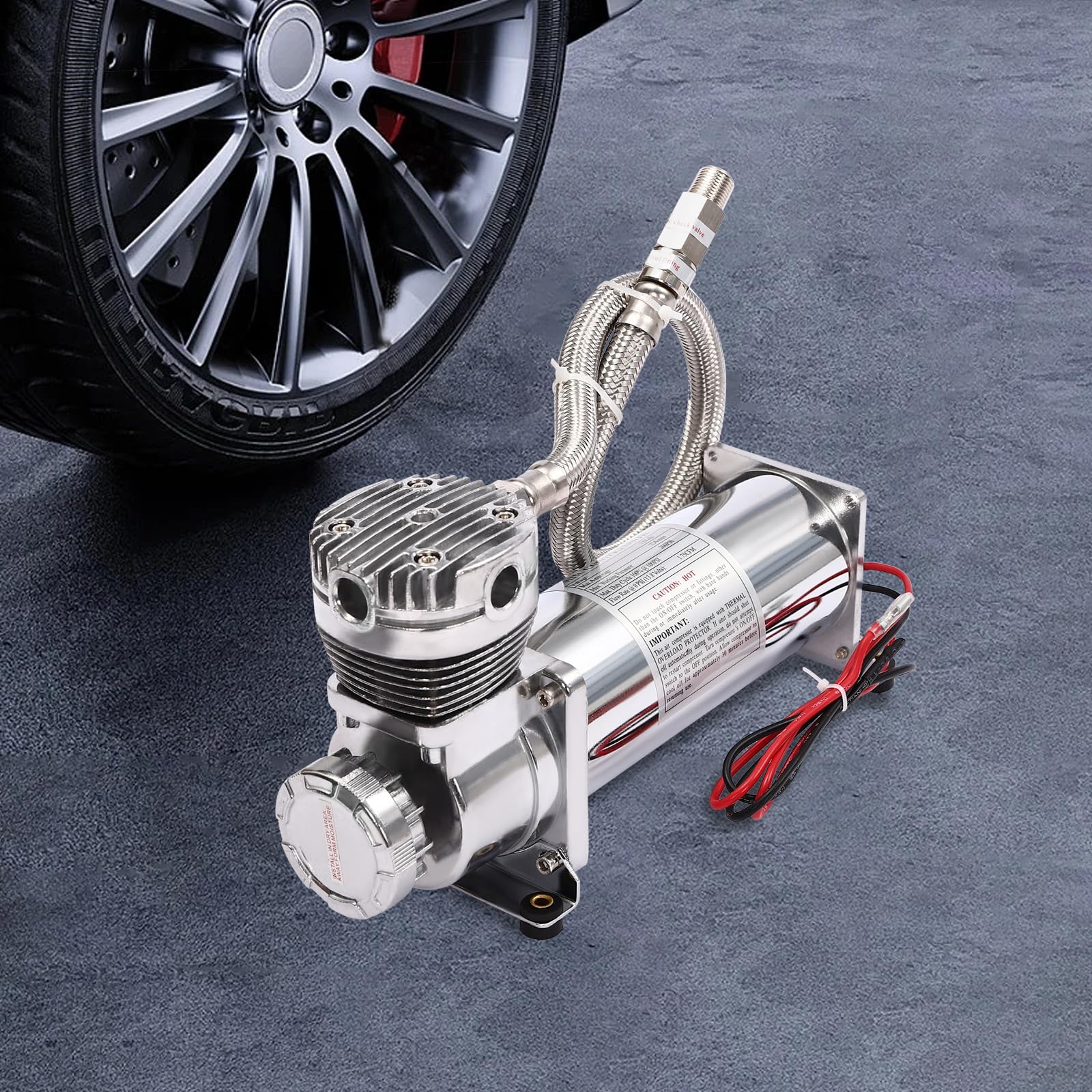 Kit compressore d'aria, compressore d'aria ad alte prestazioni, 12 V, con funzionalità silenziose e rapida efficienza