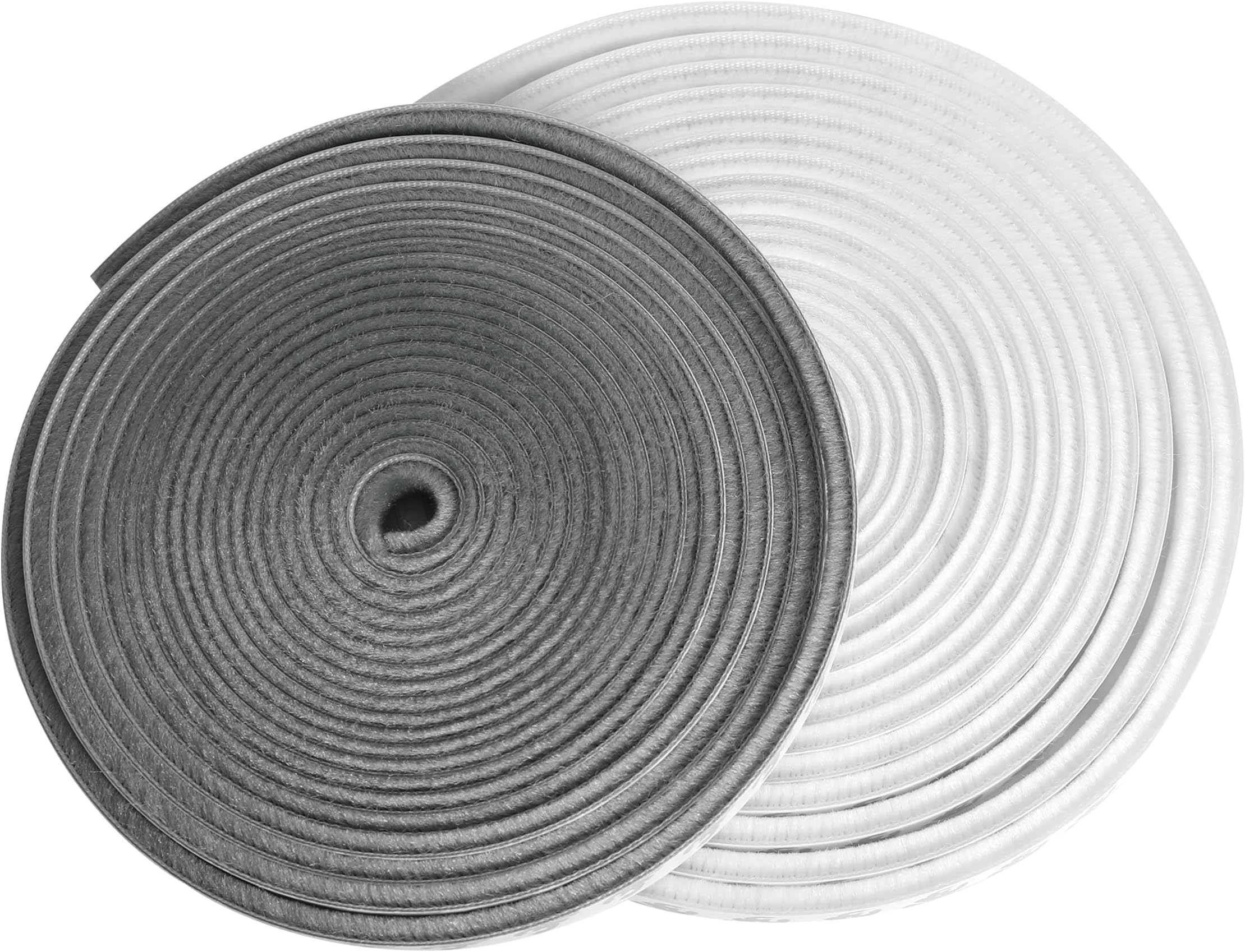 2PCS Door Draft Excluder Strip, 5m (L) x 9mm (W) x 5mm (T) Window Draught Excluder, Dust Stopper Sliding Door Seal, Draught Proofing, Grey and White